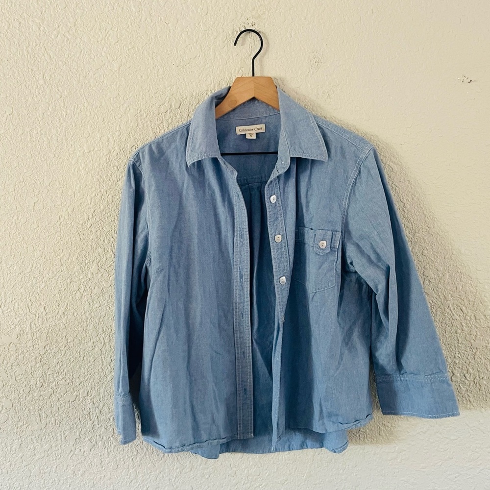 Coldwater Creek Vintage Light Chambray Button Up